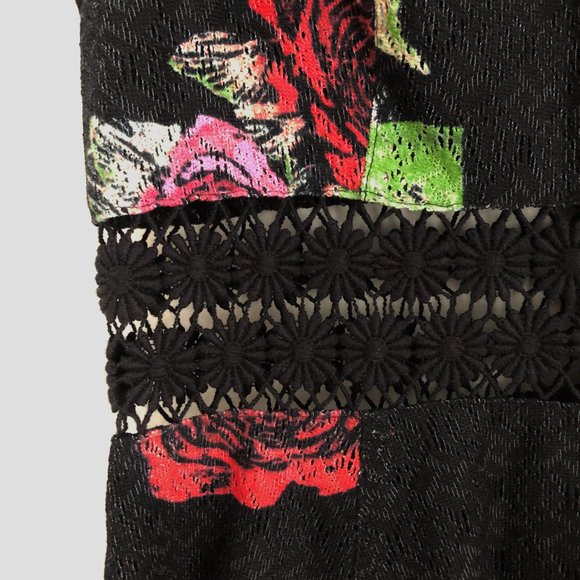 Free People Lace Eyelet Sheer Panel Flowy Dress - Picture 4 of 10